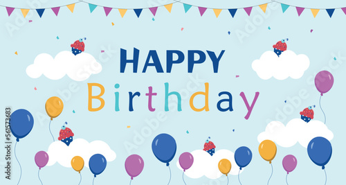 Photography Happy Birthday Card Background Illustration