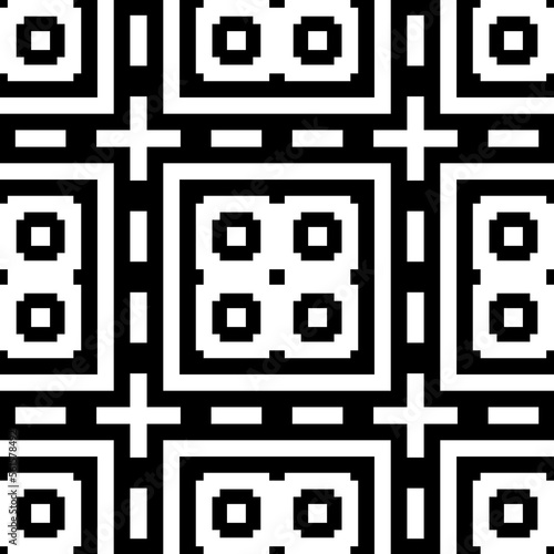 Ethnic ornament. Tribal wallpaper. Embroidery background. Ethnical folk image. Tribe motif. Ancient mosaic. Digital paper, web design, textile print, backdrop. Seamless abstract art. Vector abstract