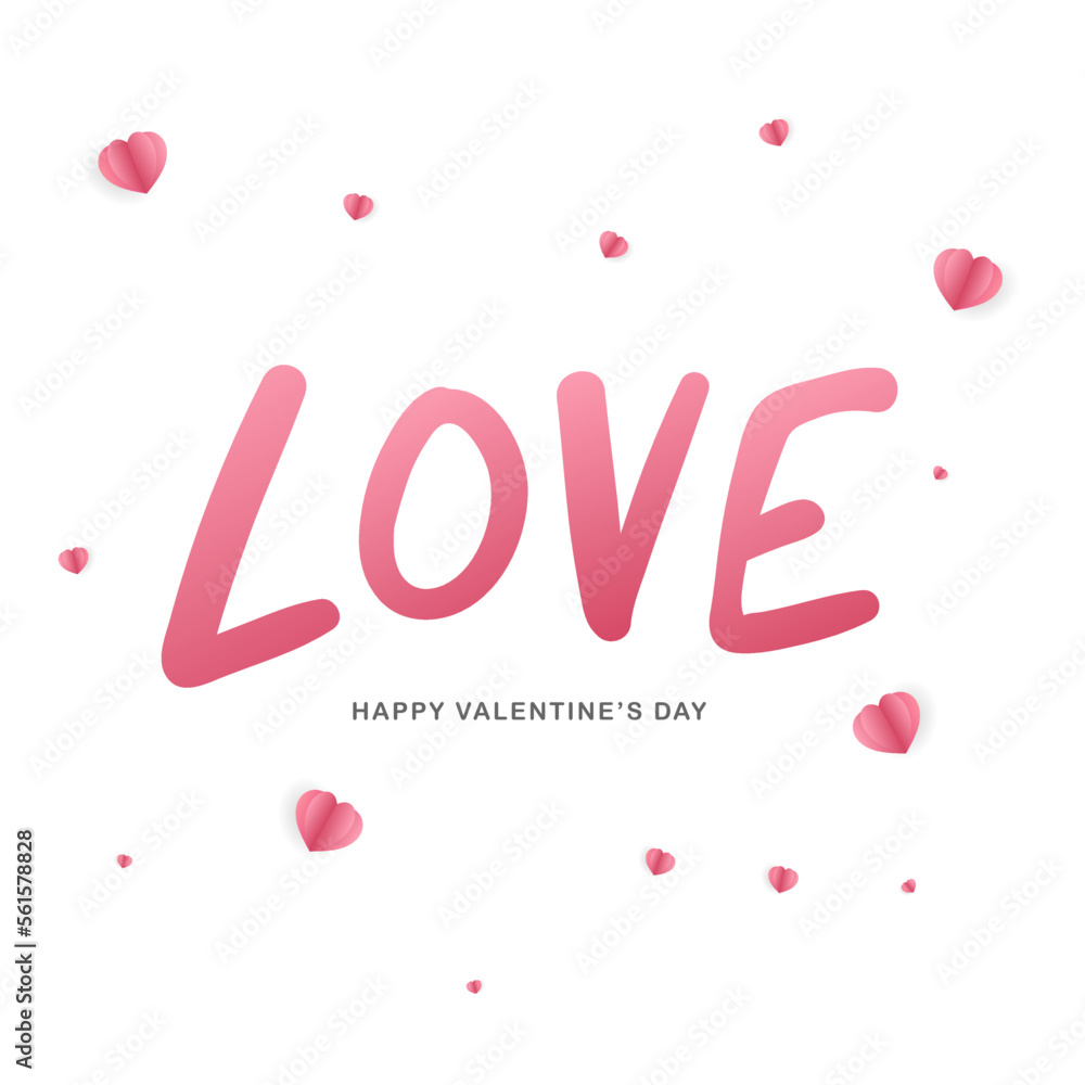 Love in Valentine's Day Background on white background ,for February 14, Vector illustration EPS 10 Love in Valentine's Day Background on white background ,for February 14, Vector illustration EPS 10
