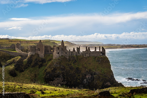 Εκτύπωση καμβά Dunluce Castle ruined medieval castle in Northern Ireland, seat of Clan MacDonnell