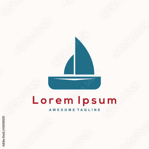 Logo boat template design