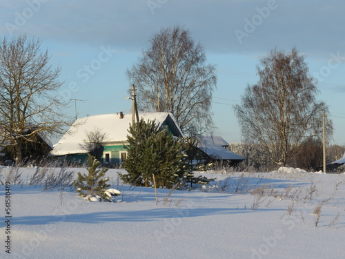 house in the snow