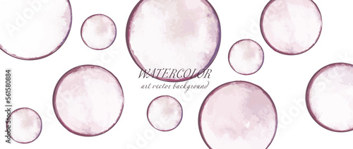 Abstract art design, modern creative minimalist. Watercolor bubbles illustrations. Vector.