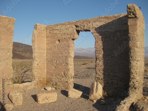 Close Up View of Ashford Mill Ruins in Death Valley National Park