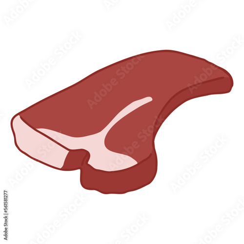 T-bone steak hand drawn