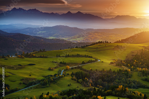Obraz na płótnie Wysoki Wierch - Pieniny - Tatry w salonie