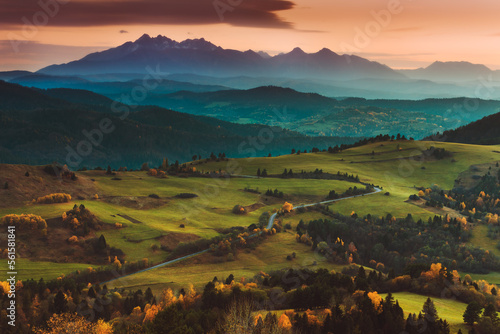 Obraz na płótnie Wysoki Wierch - Pieniny - Tatry w salonie