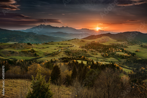 Obraz na płótnie Wysoki Wierch - Pieniny - Tatry w salonie
