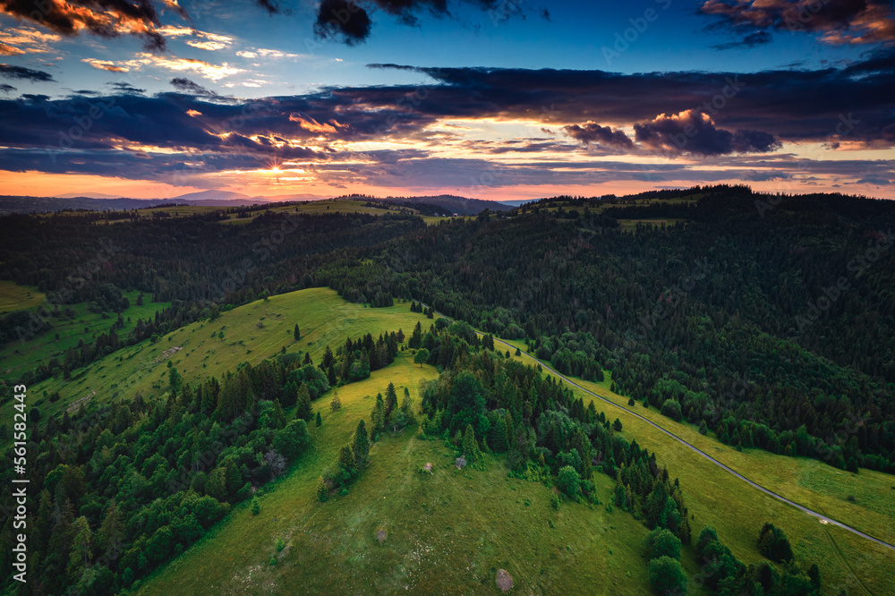 Łapszanka, Spisz - widok na Tatry