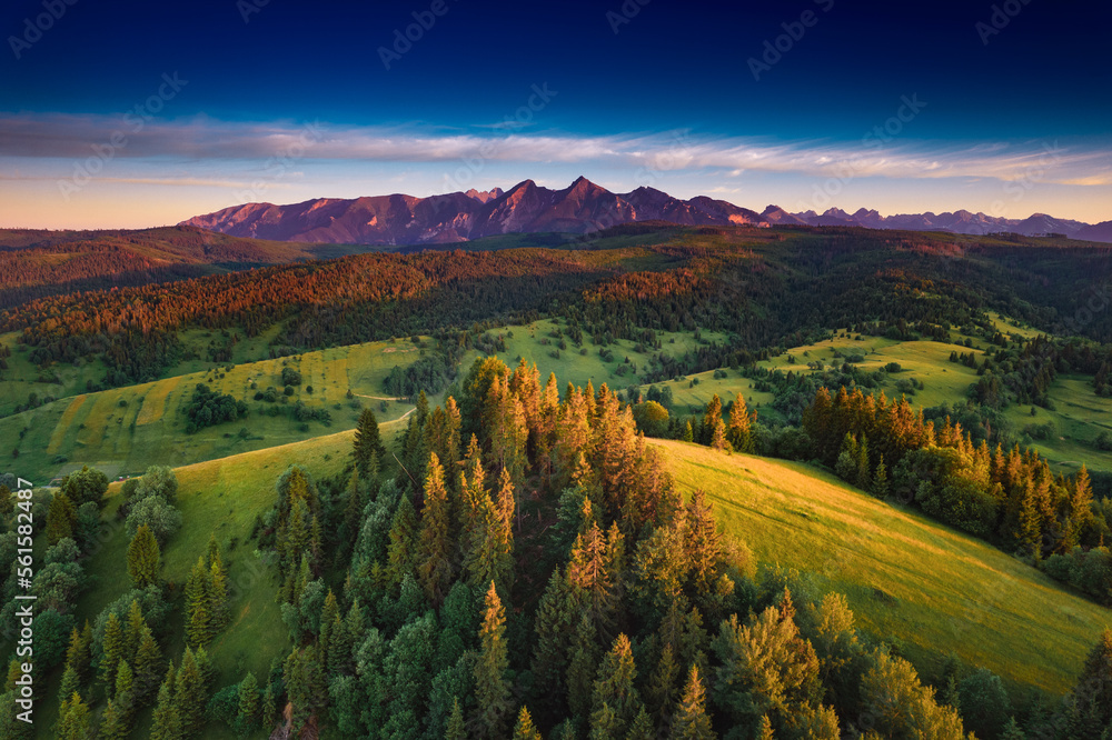 Łapszanka, Spisz - widok na Tatry