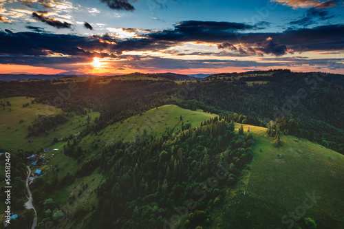 Obraz na płótnie Łapszanka, Spisz - widok na Tatry w salonie