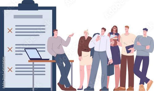 Lazy office workers team. Bad time management, managers talking not working. Unfulfilled tasks, business people vector group characters