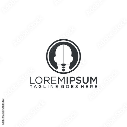 Human head illustration for healthcare logo