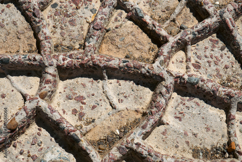 concrete and stone textures at close range