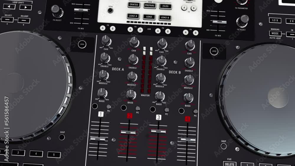 Dj Console Turntables Animation Transparent Alpha Video