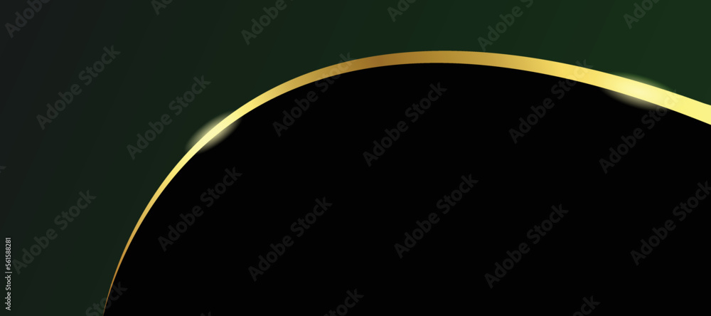 Vector abstract vector luxury green and gold background modern creative ...