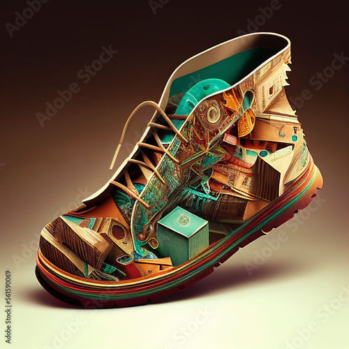 stylish shoe. fashion concept. generative ai. photo