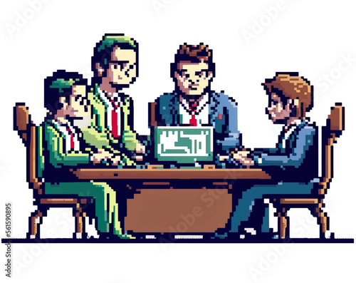 Business team having meeteng, discussing ideas for project