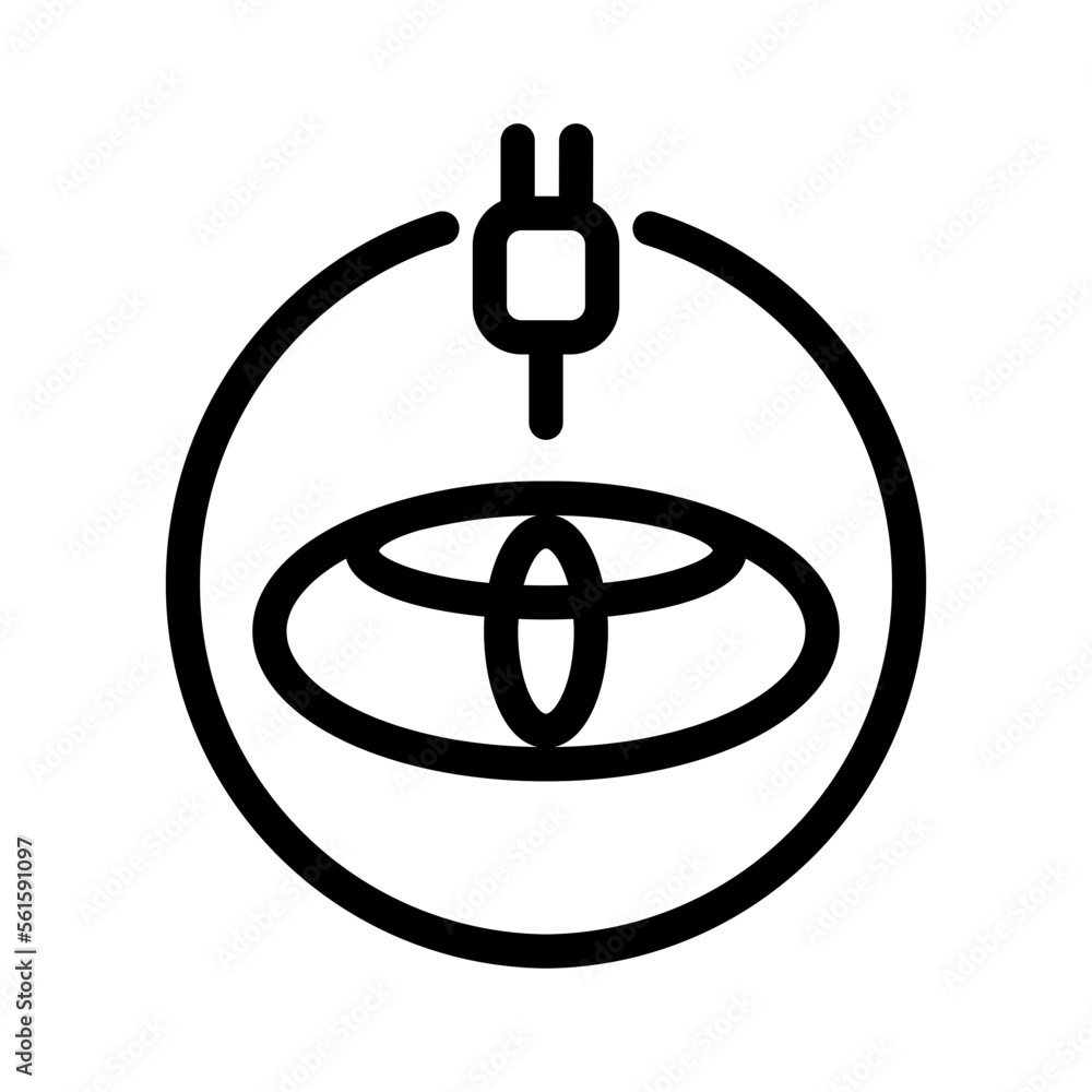 Fototapeta premium electric car icon