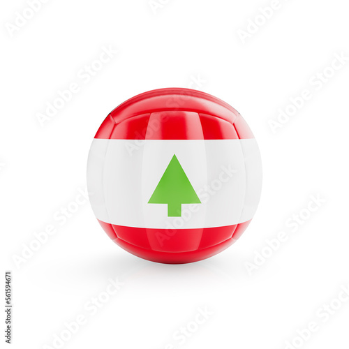 3D volleyball ball with Lebanon national team flag isolated on white background - 3D Rendering Free Download 3D volleyball ball with Lebanon national team flag isolated on white background - 3D Rendering - GFXLoad
