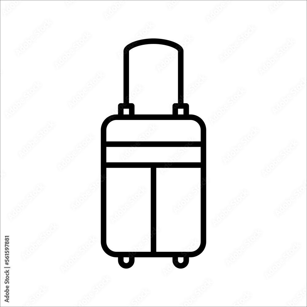 Travel, baggage, tourism, baggage, airport vector line icon, on white background. Travel, baggage, tourism, baggage, airport vector line icon, on white background.