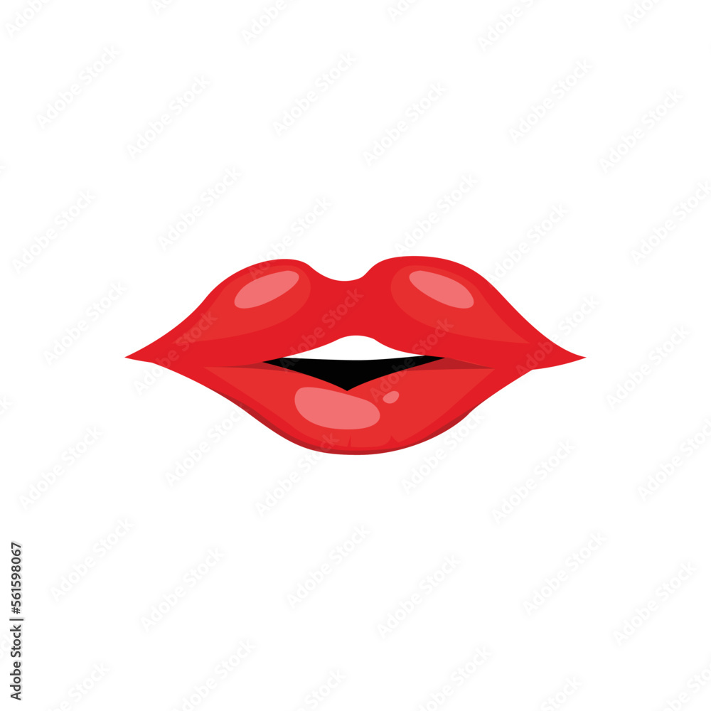 Lip mouth cartoon illustration design vector