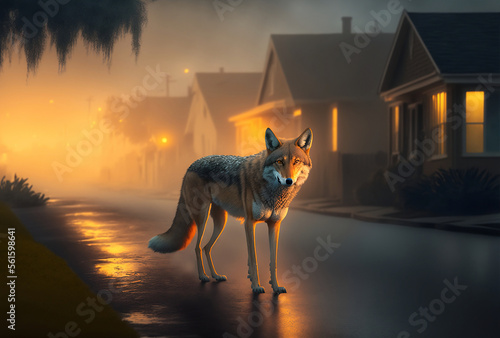 coyote in suburbia
AI assist photo