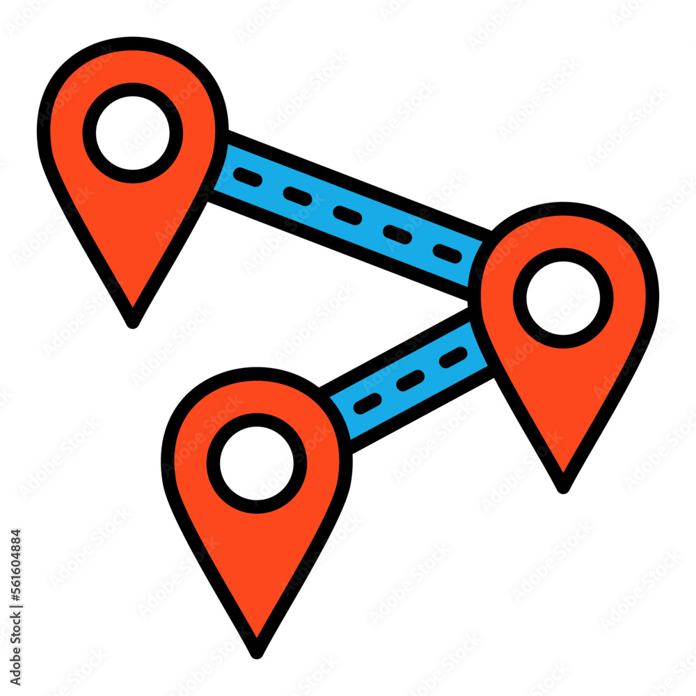 Destinations Filled Line Icon Destinations Filled Line Icon