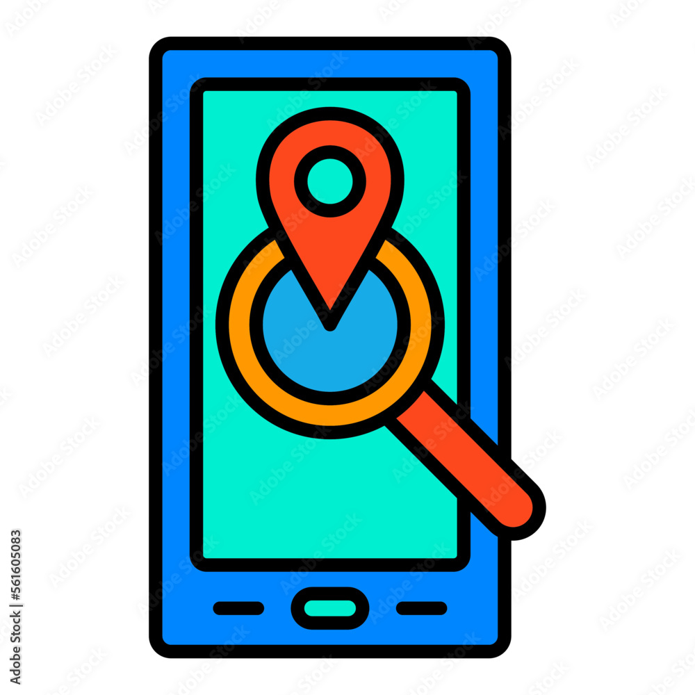 Location Search Filled Line Icon Location Search Filled Line Icon