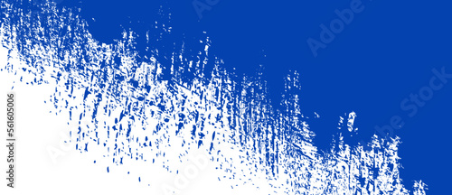 Navy blue brush stroke background. Blue ink splash on backdrop. Brush background for wallpaper, paint splatter template, dirt banner, watercolor design, dirty texture. Trendy brush background, vector