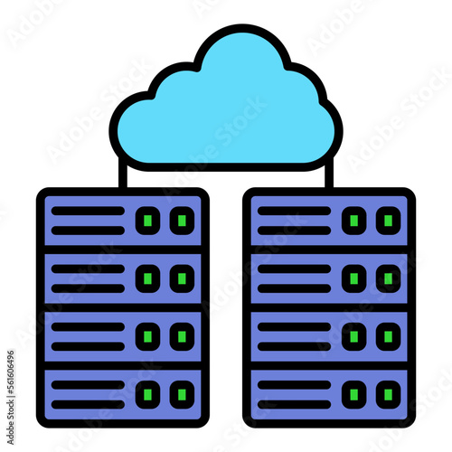 Data Center Filled Line Icon