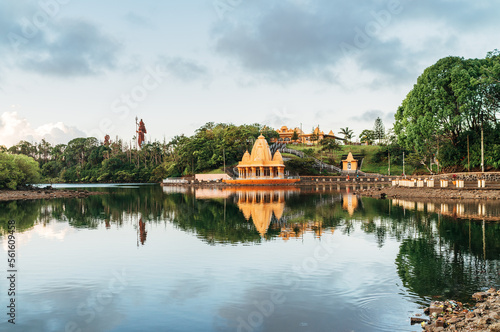 Bild auf Leinwand Grand Bassin Temple (Ganga Talao) - sacred place for pilligrimage og hindu people in the district of Savanne, Mauritius