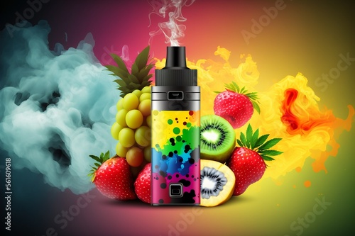 Abstract Colorful Vape Wallpaper. Colorful Background. Created by Generative AI