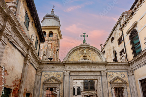 Scuola Grande di San Giovanni Evangelista (one of the oldest schools) in Venice, Italy photo
