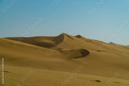 Landscape shot of Paracas sand dunes, Peru