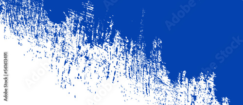 Navy blue brush stroke background. Blue ink splash on backdrop. Brush background for wallpaper, paint splatter template, dirt banner, watercolor design, dirty texture. Trendy brush background, vector