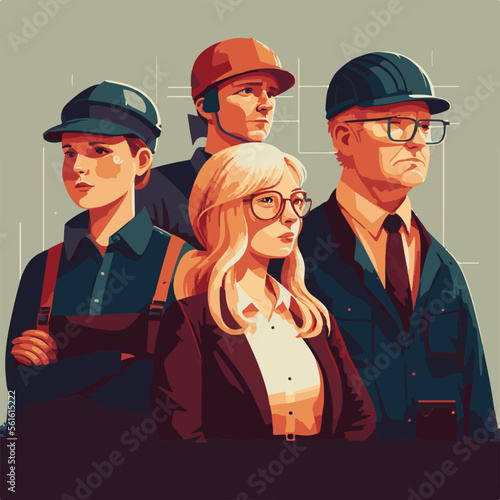 melenial men woman work people flat illustrasion