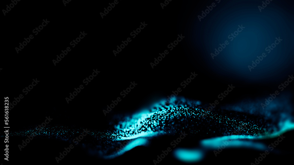 Futuristic point wave. Abstract background with a dynamic wave.Connecting background. Abstract dust wave. Artificial intelligence. Big data technology 3d rendering Futuristic point wave. Abstract background with a dynamic wave.Connecting background. Abstract dust wave. Artificial intelligence. Big data technology 3d rendering