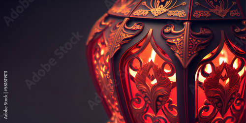 A close-up of a Chinese New Year lantern with intricate designs