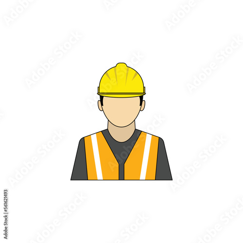 Contruction worker icon vector graphics