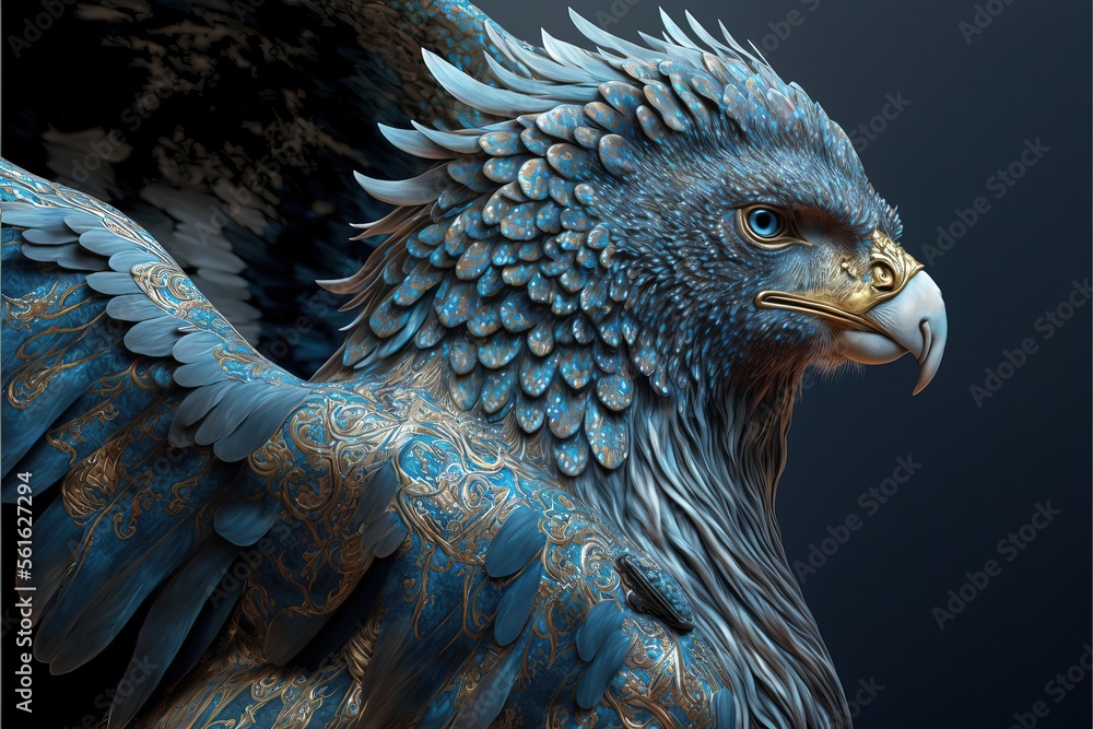aigle, animal fantastique mythologique et magique. Stock Illustration |  Adobe Stock
