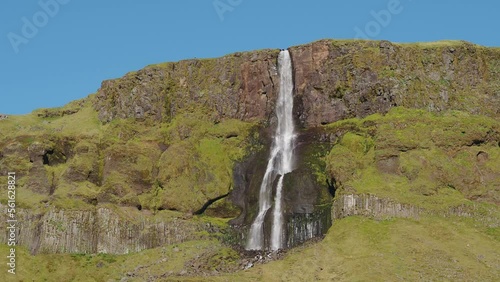 The Bjarnafoss Waterfall and surrounding landscape, Iceland.
 photo