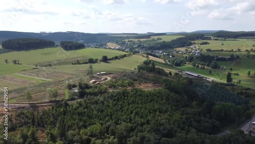 Wallpaper Mural Aerial view of the small town Hildfeld in Winterberg, Germany. Torontodigital.ca