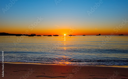 Beautiful Sunrise landscape over sea