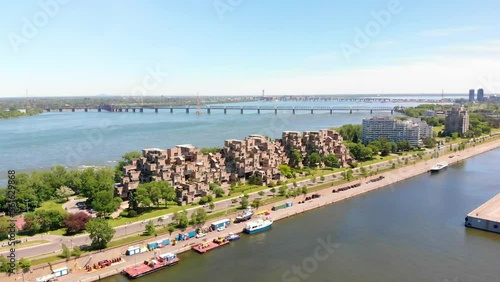 Habitat 67 on st lawrence river of Montreal