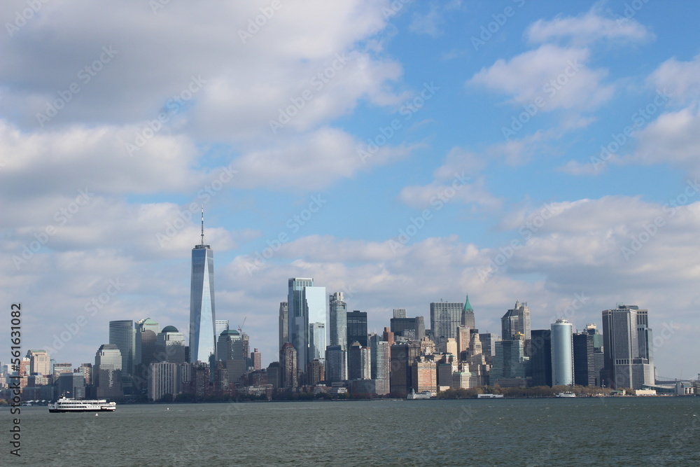 Manhattan view from Liberty Island 