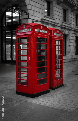 red telephone box in London 