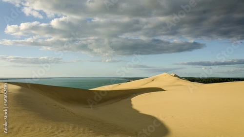 Timelapse Dune du pyla heure dorée 4K
