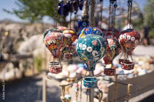 Souvenir lanterns in the form of hot air balloons in Cappadocia