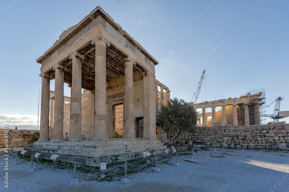 Panoramic view of Acropolis of Athens, Greece